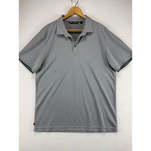 TravisMathew Polo Shirt Mens XL Gray Short Sleeve Performance Golf Top